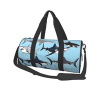 Borse da viaggio e borse sportive di grande capacità con manici ad anello per il fine settimana e borse rotonde possono essere utilizzate sia da uomini che da donne, Nero , Taglia unica, Borsone da