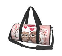 Borse da viaggio e borse sportive di grande capacità, con manici ad anello per il fine settimana e borse rotonde possono essere utilizzate sia da uomini che da donne, Nero , Taglia unica, Borsone da