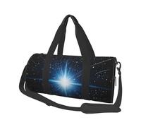 Borse da viaggio e borse sportive di grande capacità con stampa di stelle blu brillanti manici ad anello nella parte superiore borse del fine settimana e borse rotonde possono essere utilizzate sia da