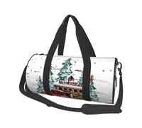 Borse da viaggio e borse sportive di grande capacità di Natale della fattoria con manici ad anello nella parte superiore delle borse del fine settimana e borse rotonde possono essere utilizzate sia da