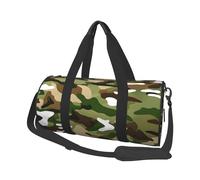 Borse da viaggio e borse sportive di grande capacità mimetiche astratte con manici ad anello per il fine settimana e borse rotonde possono essere utilizzate sia da uomini che da donne, Nero , Taglia