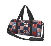 Borse da viaggio e borse sportive di grande capacità patchwork con bandiera manici ad anello nella parte superiore borse per il fine settimana e borse rotonde possono essere utilizzate sia da uomini