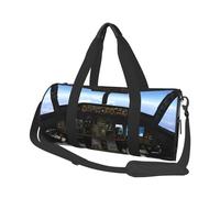 Borse da viaggio e borse sportive di grande capacità per aerei con manici ad anello per il fine settimana e borse rotonde possono essere utilizzate sia da uomini che da donne, Nero , Taglia unica,