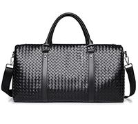 Borse da viaggio impermeabili per le donne, borsa di totalizzatore del borsone dei bagagli di notte, Nero, L