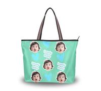 Borse da viaggio in tessuto di seta con cerniera elegante Immagine personalizzata su borse e borse da donna (senario) Dimensioni 15,7 x 11,4 Medium Aqua Marine tinta unita tinta unita pura tinta unita