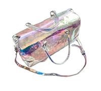 Borse da viaggio laser donna di grande capacità Borsa palestra impermeabile a tracolla moda Bagaglio breve(Big)