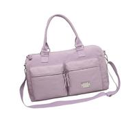 Borse da viaggio moderne con ampi scomparti portaoggetti in nylon resistente agli strappi, borsa a tracolla per gli appassionati di palestra, sport e viaggi compatti, Viola, Bellezza di massa
