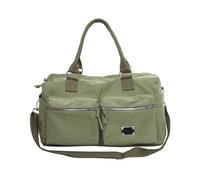 Borse da viaggio moderne con ampi scomparti portaoggetti in nylon resistente agli strappi, borsa a tracolla per gli appassionati di palestra, sport e viaggi compatti, Verde, Bellezza di massa