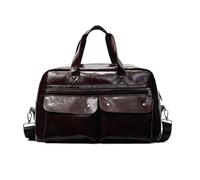 Borse da viaggio moderne per allenamento spazioso interno sezioni multiple pratiche PU costruire comoda tracolla borse da viaggio pendolari, Caff, Bellezza di massa