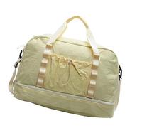 Borse da viaggio multi scomparto palestra con tracolla ispessita borse a tracolla in nylon borsa ergonomica borsa da viaggio asciutto bagnato separazione, Giallo, Bellezza di massa