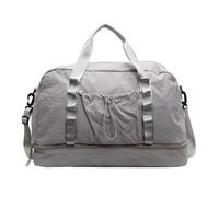 Borse da viaggio multi scomparto palestra con tracolla ispessita borse a tracolla in nylon borsa ergonomica borsa da viaggio asciutto bagnato separazione, grigio, Bellezza di massa