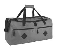 Borse da viaggio multi tasca da 24 pollici da 55 litri per uomini e donne per viaggiare, la palestra e come borsa per attrezzature sportive/organizer, Grigio e arancione, 24”L x 12”W x 11.5”H, Borsone