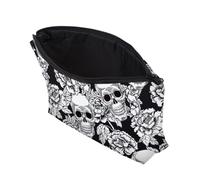 Borse da viaggio per donne - Skull Makeup Bags for Women | Skull Cosmetic Makêup Bag | Impermeabile Skulll Print Poliestere Makeup Bag | Multifunzionale Portable Organizing Pouch Storage Bâgs