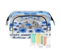 Borse da viaggio per le donne elefanti accettare capire amore Essentials portamonete da donna portafoglio per articoli da toeletta organizer