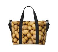 Borse da viaggio per patate da giardino, borsa da viaggio per donne, borsa sportiva da palestra, borsone da allenamento, durante la notte, Nero , Taglia unica