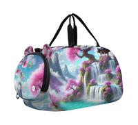 Borse da viaggio per ragazze con fiori di ciliegio cascata Borsone da viaggio per il fine settimana Borse da viaggio per ragazzi con tracolla, Cascata di fiori di ciliegio, Classica