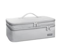 Borse da viaggio per spazzole per capelli: scatola da viaggio a doppio strato, resistente al calore, organizer per attrezzi da parrucchiere, perfetta per spazzole ad aria calda, grigio, Consulte la