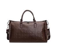 Borse da viaggio per uomo e donna, alla moda, in pelle PU, borsa a tracolla di grande capacità, borsa da lavoro casual (marrone)