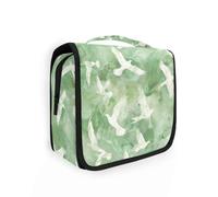 Borse da viaggio piccione bianco cielo verde chiaro per donna articoli da toeletta con gancio appeso Borse per il trucco leggere Verticale autoportante