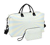 Borse da viaggio Ray giallastro-blu grandi borse da aeroporto borsa da palestra sport borsone con borsa da toilette per aeroplano viaggi multifunzionale, raggio blu-giallastro, 1 size