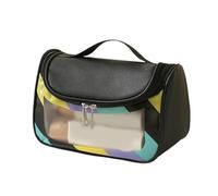 Borse da viaggio trasparenti per articoli da toeletta | Borsa cosmetica impermeabile trasparente | Borsa da viaggio per cosmetici visibile, custodia per il trucco per gite del fine settimana, Nero