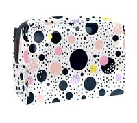 Borse da viaggio trasparenti per articoli da toeletta, borsa da toeletta trasparente leggera, borsa cosmetica trasparente multiuso a pois colorati per viaggi, Multicolore 7, 18.5x7.5x13cm/7.3x3x5.1in