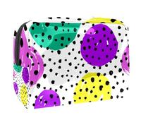 Borse da viaggio trasparenti per articoli da toeletta, borsa da toeletta trasparente leggera, borsa cosmetica trasparente multiuso a pois colorati per viaggi, Multicolore 1., 18.5x7.5x13cm/7.3x3x5.1in