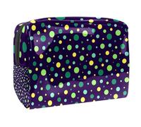 Borse da viaggio trasparenti per articoli da toeletta, borsa da toeletta trasparente leggera, borsa cosmetica trasparente multiuso a pois colorati per viaggi, Multicolore 3, 18.5x7.5x13cm/7.3x3x5.1in