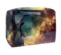Borse da viaggio trasparenti per articoli da toeletta, borsa da toeletta trasparente leggera, dinosauro nella galassia, borsa multiuso trasparente per cosmetici trasparente per viaggi, Multicolore 1.,