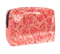 Borse da viaggio trasparenti per articoli da toeletta, borsa da toilette trasparente leggera, motivo a stelle a pois, multiuso, trasparente, per viaggi, Multicolore 7, 18.5x7.5x13cm/7.3x3x5.1in