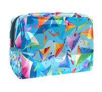 Borse da viaggio trasparenti per articoli da toeletta, borsa da toilette trasparente leggera, motivo scheletro di danza con cerchi colorati, multiuso, trasparente, per viaggi, Multicolore 6.,
