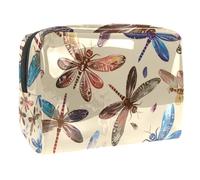 Borse da viaggio trasparenti per articoli da toeletta, borsa da toilette trasparente leggera, motivo scheletro di danza con cerchi colorati, multiuso, trasparente, per viaggi, Multicolore 5.,