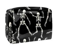Borse da viaggio trasparenti per articoli da toeletta, borsa da toilette trasparente leggera, motivo scheletro di danza con cerchi colorati, multiuso, trasparente, per viaggi, Multicolore 10.,