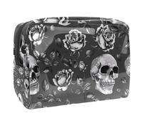 Borse da viaggio trasparenti per articoli da toeletta, borsa da toilette trasparente leggera, motivo scheletro di danza con cerchi colorati, multiuso, trasparente, per viaggi, Multicolore 2.,