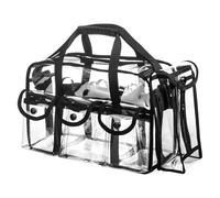 Borse da Viaggio Trasparenti per Articoli da Toeletta Tote in PVC | Borsa da Stadio Trasparente per Viaggi Eventi Spiaggia Crema Solare Saponi Pennelli