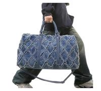 Borse da viaggio unisex versatile denim borsa per contanti, borsone da viaggio (blu)