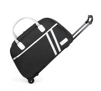 Borse da viaggio Valigia trolley for viaggi brevi Borsa pieghevole Oxford impermeabile con ruote Trolley di grande capacità Per Sport Fitness(Black bag,58cmx34cmx24cm)