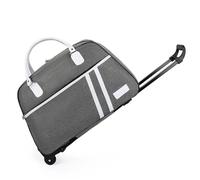 Borse da viaggio Valigia trolley for viaggi brevi Borsa pieghevole Oxford impermeabile con ruote Trolley di grande capacità Per Sport Fitness(Gray bag,58cmx34cmx24cm)