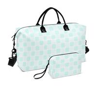 Borse da viaggio Verde menta Plaid Pernottamento Weekender Borse con Cinghia Regolabile per Viaggio Grande Capacità bolsas grandes para mujer