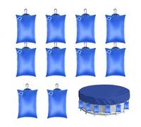 Borse d'Acqua per Copertura Piscina - Prodotti Di Sicurezza Per Uso Intensivo Con Ganci - 10 Pezzi Borsa da Parete per Copertura Invernale Piscina | Per Vasca Idromassaggio Uso Esterno Vacanza