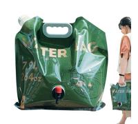 Borse d'acqua pieghevoli | Stoccaggio a prova di perdite con rubinetto, capacità 7,9 litri Borsa d'acqua pieghevole per uso esterno con maniglia per il trasporto | Per picnic viaggi sport ciclismo