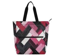 Borse decorative per bambini per ragazzi ragazze donne, pittura a olio San Valentino grande insegnante Tote Bags Borsa a tracolla con cerniera per scuola lavoro viaggi arcobaleno bolsa para llevar