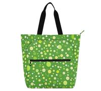 Borse decorative per bambini, studenti, adulti, moderne, rotonde, verdi, resistenti all'acqua, resistenti, riutilizzabili, per biblioteca, libri, scuola, shopping, generi alimentari, arcobaleno para