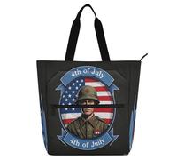 Borse decorative per libri per ragazzi ragazze donne, 4 luglio giorno dell'indipendenza grande borsa a tracolla con cerniera per scuola, shopping, viaggi, arcobaleno para libros de lectura