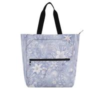 Borse decorative per ragazzi e ragazze donne con motivo oceanico e floreale da sogno colore pastello borsa resistente per ragazze borsa riutilizzabile con cerniera per