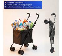 Borse della spesa e carrelli ✨Ultracompatto e pieghevole in pochi secondiPerfetto per la città: grazie all'ingegnoso sistema di chiusura rapida, il carrello si trasforma in un pratico contenitore salv