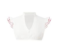 Borse della storia medievale, eleganti camicette a maniche corte, per costume tradizionale bavarese, abito gotico, Colore: rosso, M