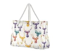 Borse di borsone a prova di sabbia variopinte dei cervi per il viaggio con la borsa delle tasche laterali portano avanti con i portabicchieri sul lato