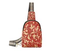 Borse di cuoio della borsa dell'imbracatura di viaggio dell'oro rosso del modello di vite alla moda per la crossbody delle donne per il viaggio, Oro rosso con motivo a vite, 1 size