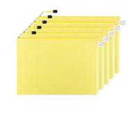 Borse di File Mesh Borsa portadocumenti impermeabile con cerniera trasparente a griglia spessa for studenti, organizer for documenti d'esame scolastici(Yellow)